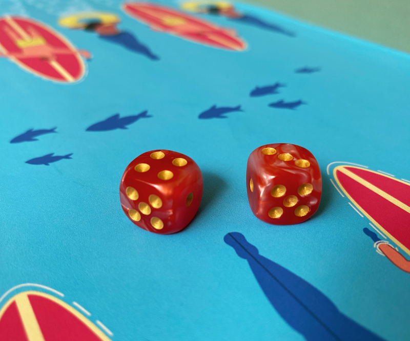 Happy White-Red Dice