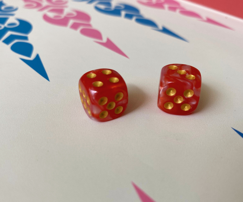 Happy White-Red Dice