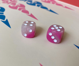 Happy White-Pink Dice