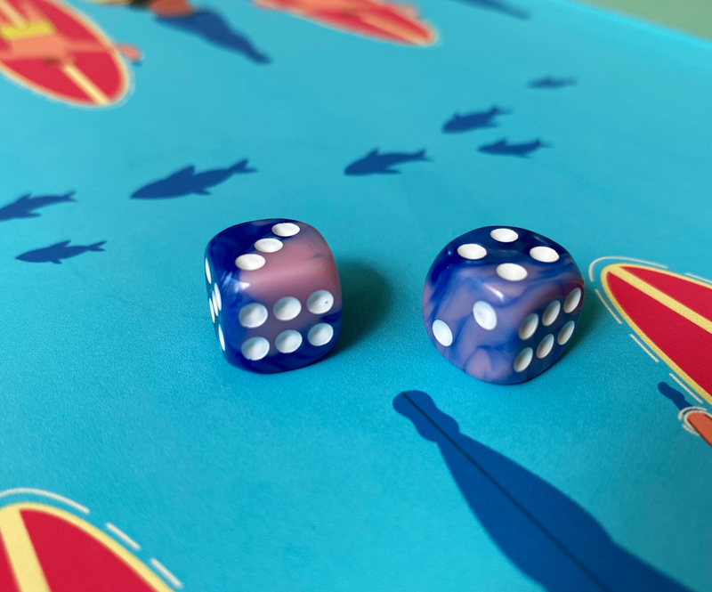 Happy Blue-Pink Dice