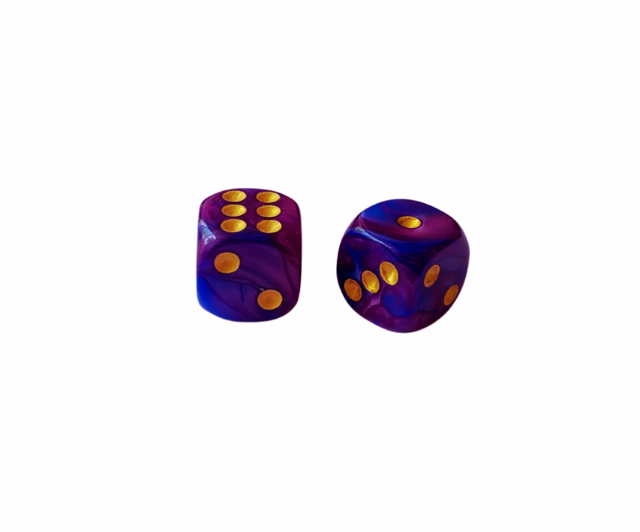 Happy Purple-Blue Dice