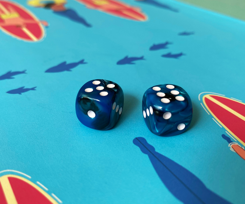 Happy Blue Shade Dice