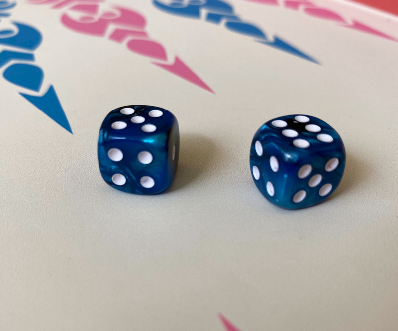 Happy Blue Shade Dice